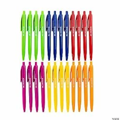 Hot Sale ⌛ Personalized Solid Color Retractable Pen Assortment - 24 Pc. 😀