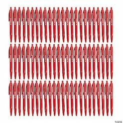 Outlet 🔥 Personalized Red Retractable Pens - 72 Pc. 🛒