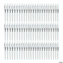 Flash Sale 😀 Personalized White Retractable Pens - 72 Pc. ⭐