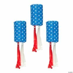 Brand new 🎉 22" Patriotic Hanging Lanterns with Tissue Paper Streamers - 3 Pc. 👏
