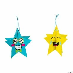 New 🔥 3D Star Emoji Sticker Scene Ornaments - 12 Pc. 🔔