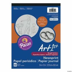 Hot Sale 🧨 Newsprint Pad, White, 9" x 12", 50 Sheets Per Pad, Pack of 12 🔔
