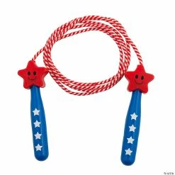 Budget 🎁 Patriotic Jump Ropes with Star-Shaped Handles - 12 Pc. 🤩