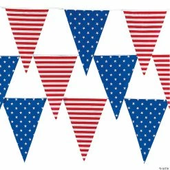 Cheap โค๏ธ Stars & Stripes Plastic Pennant Banner ๐ฏ