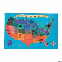 Outlet 😍 USA Map Sticker Scenes - 12 Pc. 😉